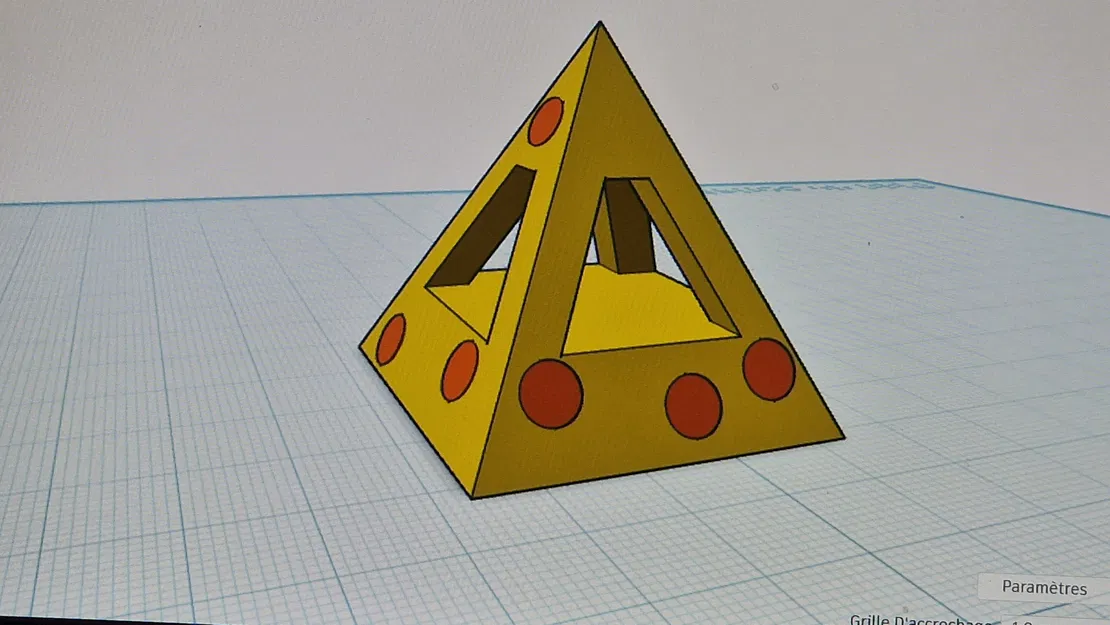 Mô hình kim tự tháp hỗ trợ quét 3D (Pyramide cho scanner) 40x40mm - Image 1