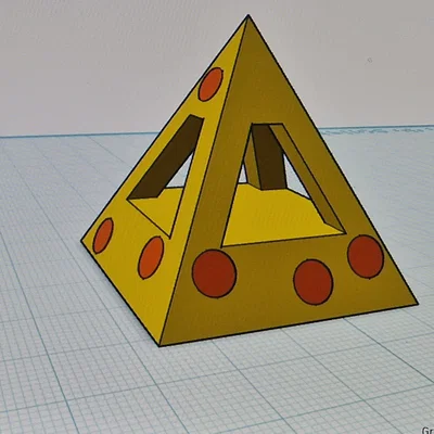Mô hình kim tự tháp hỗ trợ quét 3D (Pyramide cho scanner) 40x40mm