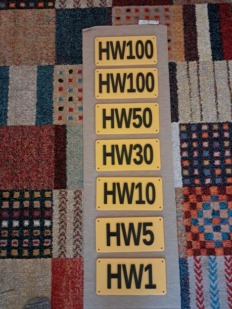 Bộ bảng dấu mực nước High-water marks tùy chỉnh in 3D - Image 1