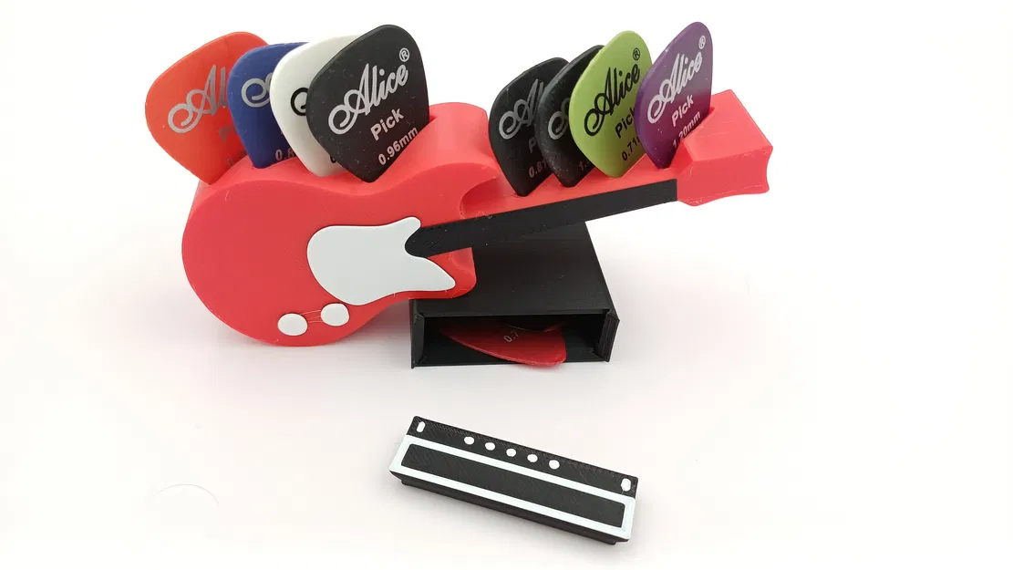 Khay Đựng Phím Đàn Guitar 3D - Thiết Kế Thông Minh Có Ngăn Bí Mật - Image 3