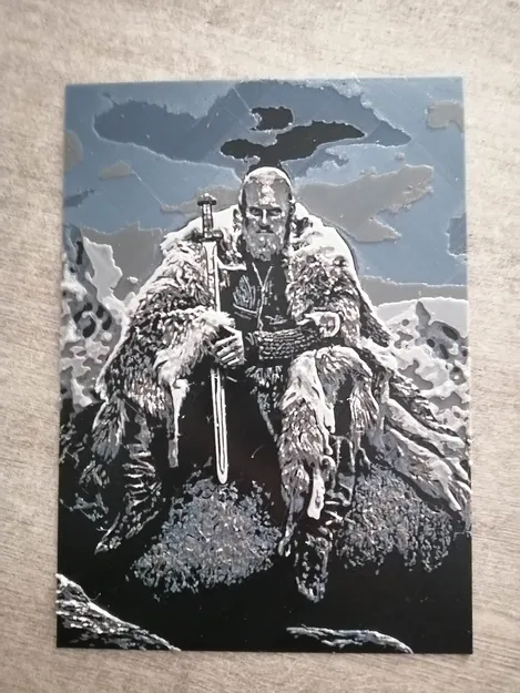 Tranh in 3D Hue Forge Bjorn Ironside phong cách chiến binh Vikings - Image 1