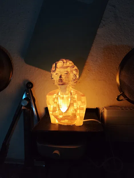 Đèn ngủ 3D in hình Marilyn Monroe sang trọng và nghệ thuật - Image 11