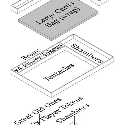Khay đựng (insert) cho hộp game Tiny Epic Cthulhu