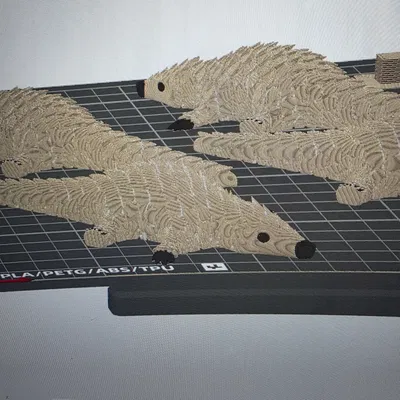 Mô hình tê tê Flexi Pangolin cử động linh hoạt in 3D