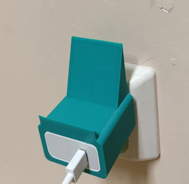 Giá đỡ củ sạc kiêm kệ điện thoại thông minh in 3D gọn gàng - Image 1