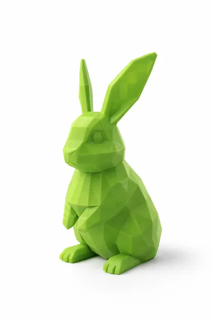 Mô hình Thỏ Low Poly – Đồ trang trí hình học tinh tế - Image 2