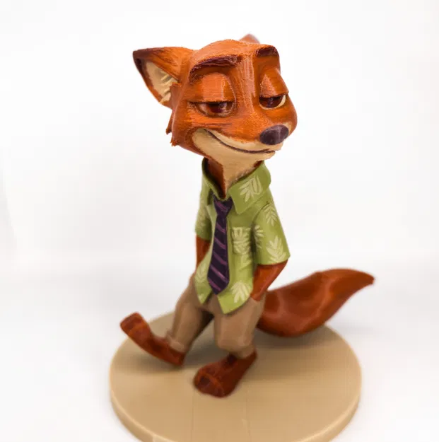 Mô hình 3D Nick Wilde từ phim hoạt hình Zootopia - Image 2