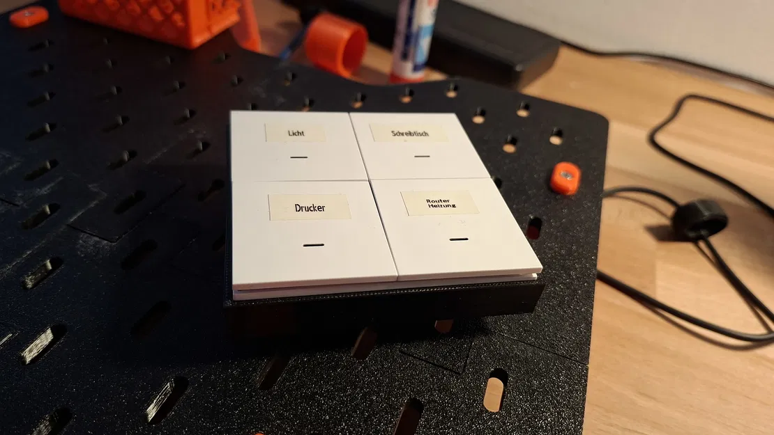 Ngàm gắn công tắc thông minh HOBEIAN lên bảng treo Skadis - Image 1