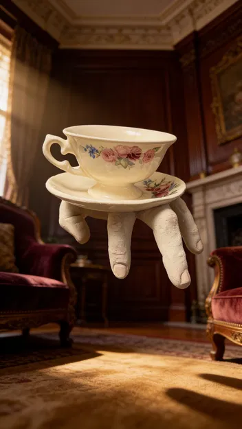 Mô hình Enchanted Tea Cup: Bàn tay ma thuật độc đáo cho ngôi nhà bạn - Image 1
