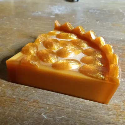 Mô hình 3D miếng bánh Pecan Pie trang trí siêu xinh