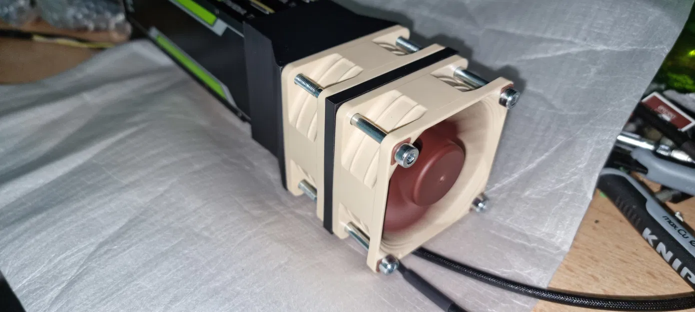 Ngàm gắn quạt 60mm cho cặp card Nvidia Tesla P4 - Image 2