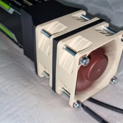Ngàm gắn quạt 60mm cho cặp card Nvidia Tesla P4