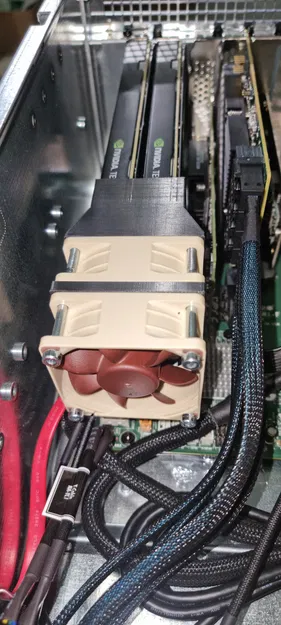 Ngàm gắn quạt 60mm cho cặp card Nvidia Tesla P4 - Image 5