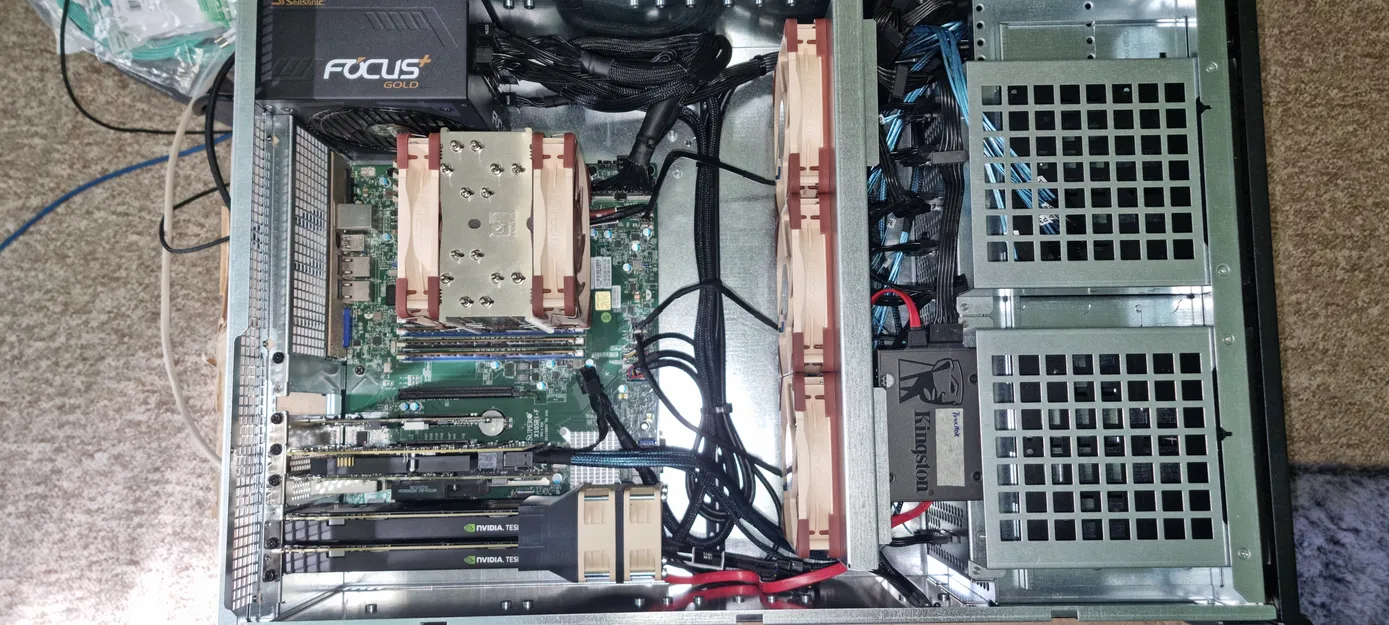 Ngàm gắn quạt 60mm cho cặp card Nvidia Tesla P4 - Image 6