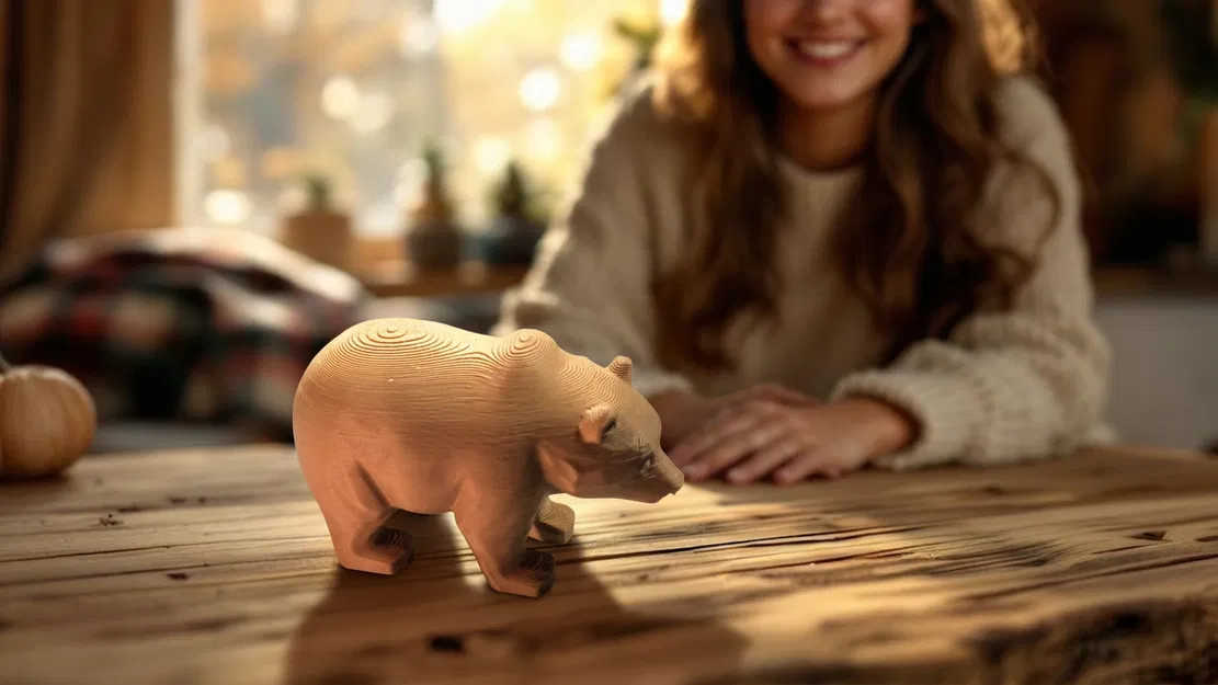 Tượng Gấu Gradient Độc Đáo - Image 1