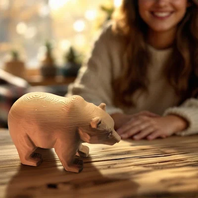 Tượng Gấu Gradient Độc Đáo