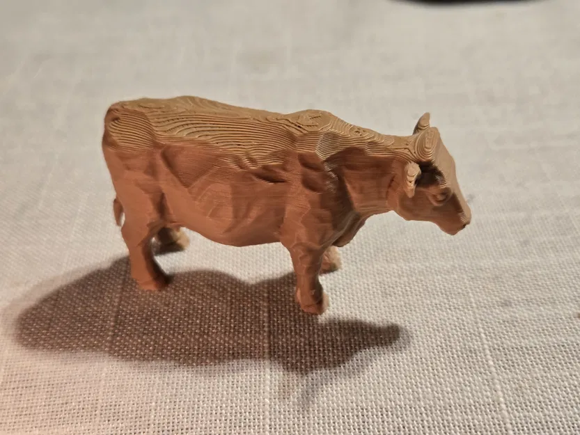 Mô hình chú bò chạm khắc (Carved Cow) - Image 2