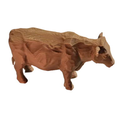 Mô hình chú bò chạm khắc (Carved Cow)