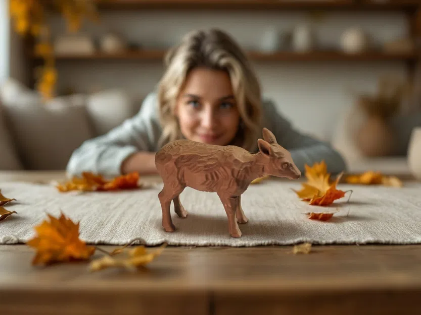 Mô hình Hươu Dân Gian Gốm Đất Nung - Image 1