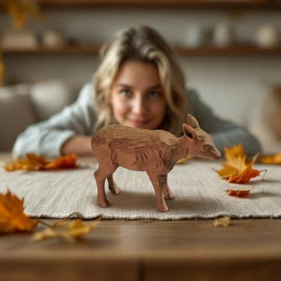 Mô hình Hươu Dân Gian Gốm Đất Nung