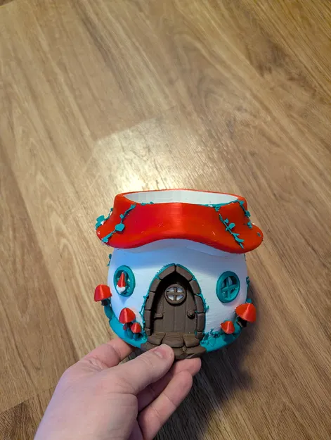 Chậu cây trang trí hình ngôi nhà nấm độc đáo in 3D - Image 1