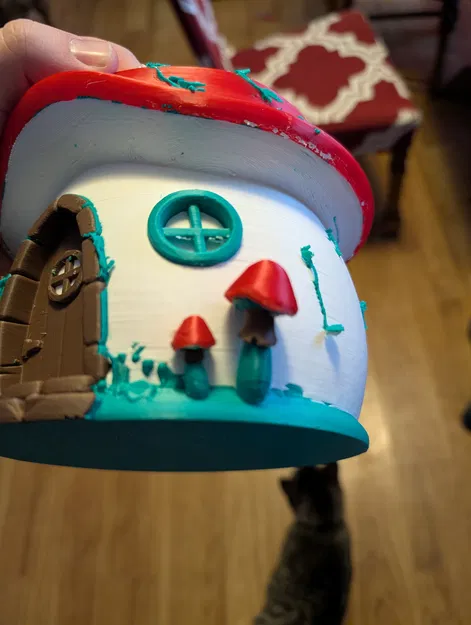 Chậu cây trang trí hình ngôi nhà nấm độc đáo in 3D - Image 3