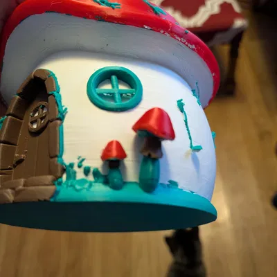 Chậu cây trang trí hình ngôi nhà nấm độc đáo in 3D