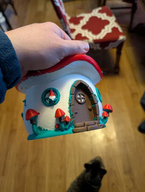 Chậu cây trang trí hình ngôi nhà nấm độc đáo in 3D - Image 4