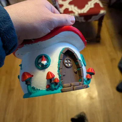 Chậu cây trang trí hình ngôi nhà nấm độc đáo in 3D