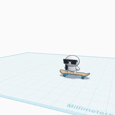 Mô hình Cool Dude trượt ván phong cách cho dân chơi 3D