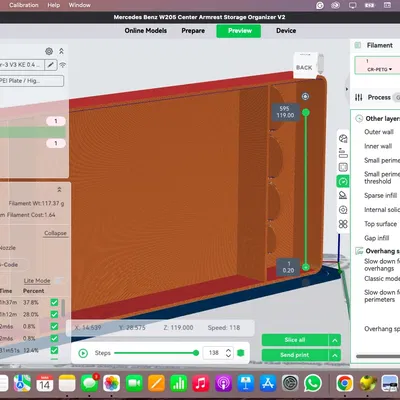 Khay Đựng Đồ Bệ Tì Tay Mercedes Benz W205 V2