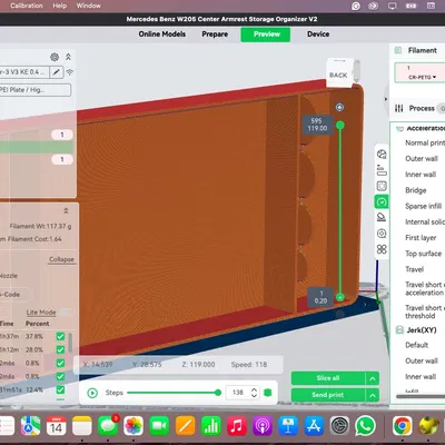Khay Đựng Đồ Bệ Tì Tay Mercedes Benz W205 V2