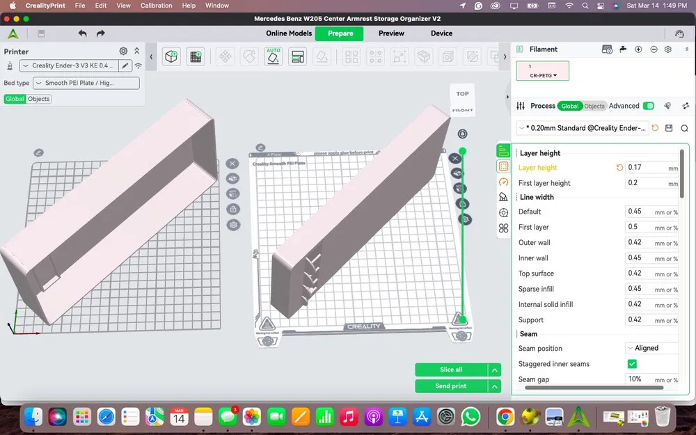 Khay Đựng Đồ Bệ Tì Tay Mercedes Benz W205 V2 - Image 7
