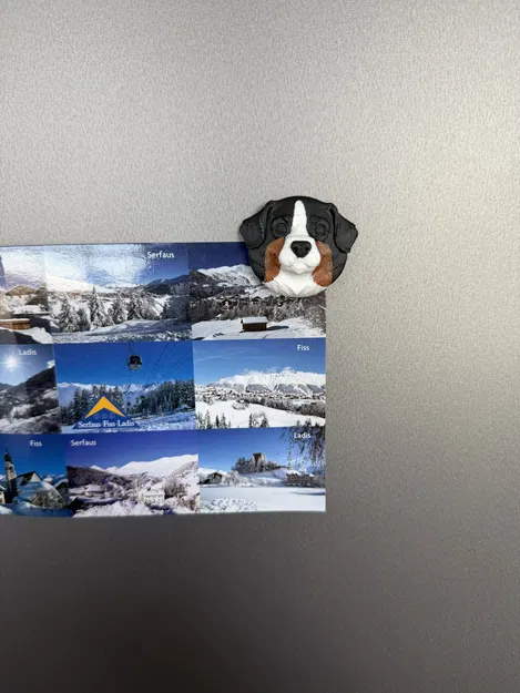 Nam châm tủ lạnh hình đầu chó Bernese Mountain Dog - Image 2