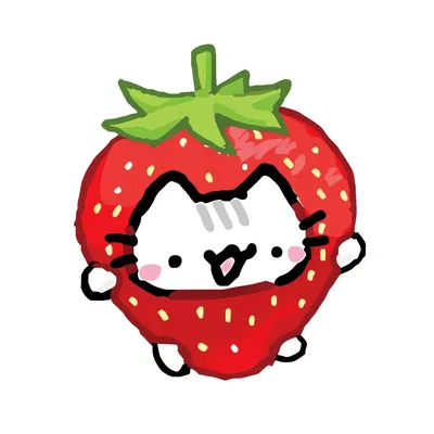 Móc khóa mèo dâu tây đáng yêu - File in 3D siêu cute