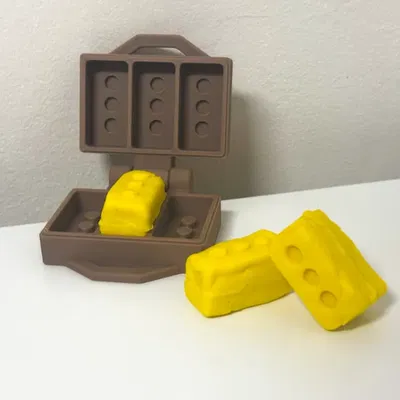 Khuôn ép gạch Lego bằng đất nặn siêu đáng yêu cho bé