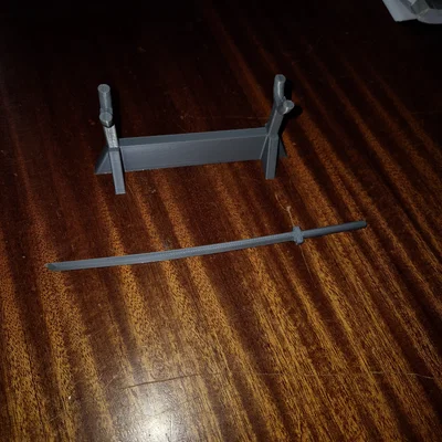 Mô hình kiếm Katana mini và kệ trưng bày - File in 3D độc đáo