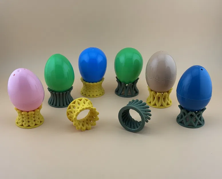 Bộ Đế Giữ Trứng Phục Sinh hoặc Bóng Hình Vương Miện Hình Học - Nhiều Kiểu Họa Tiết - Image 1