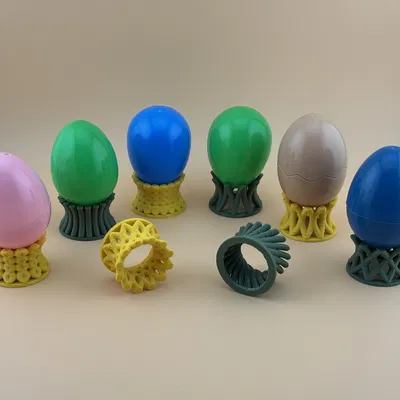 Bộ Đế Giữ Trứng Phục Sinh hoặc Bóng Hình Vương Miện Hình Học - Nhiều Kiểu Họa Tiết