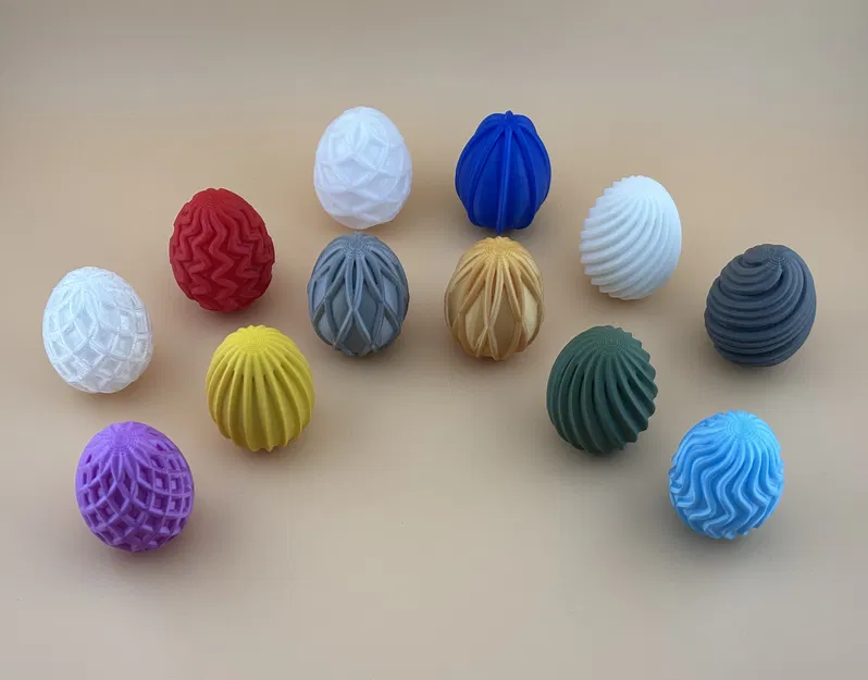 Bộ Trứng Phục Sinh Hình Học - Họa Tiết Xoắn Ốc, Sóng Lượn, Lattice Hiện Đại - Image 2