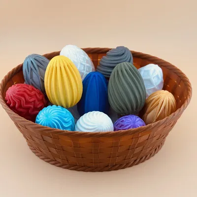 Bộ Trứng Phục Sinh Hình Học - Họa Tiết Xoắn Ốc, Sóng Lượn, Lattice Hiện Đại