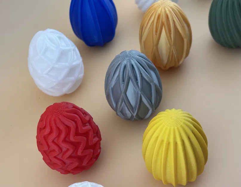 Bộ Trứng Phục Sinh Hình Học - Họa Tiết Xoắn Ốc, Sóng Lượn, Lattice Hiện Đại - Image 6