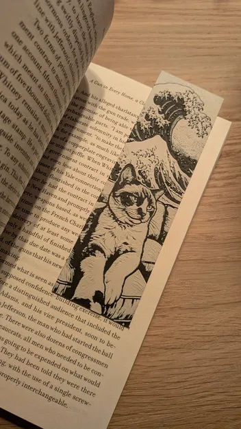 Bookmark chú mèo "Sóng lừng Kanagawa" - Image 1
