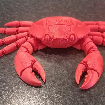 Mô hình cua khớp nối linh hoạt in liền khối (Articulated Crab Fidget Toy)