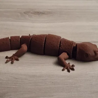 Mô hình tắc kè Gecko in liền khối (print-in-place) linh hoạt