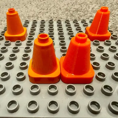 Cọc tiêu giao thông (tương thích Lego Duplo) - không cần support