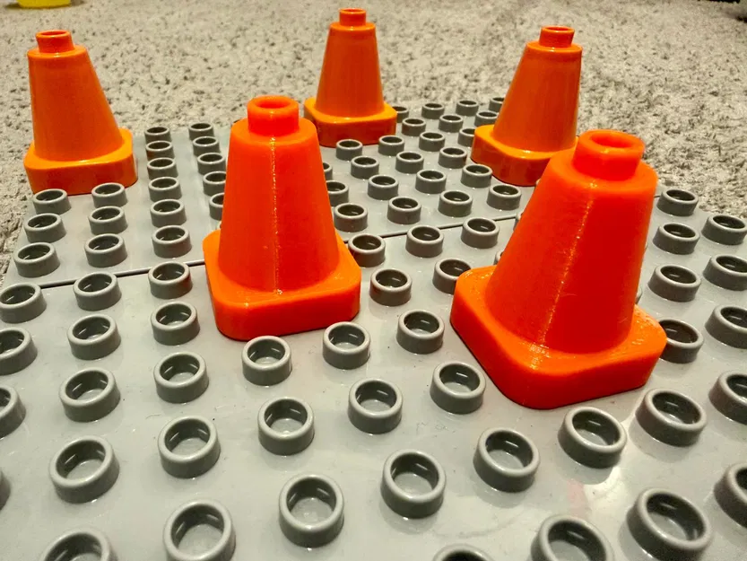 Cọc tiêu giao thông (tương thích Lego Duplo) - không cần support - Image 3