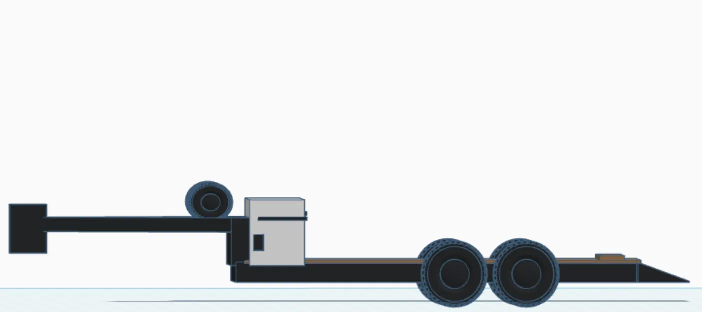 Mô hình rơ-moóc chở xe đua (Race car trailer) in 3D - Image 3