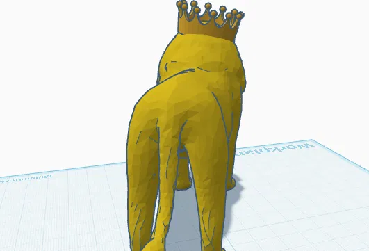 Mô hình in 3D Tượng Sư Tử Đội Vương Miện (Lion King) trang trí đẹp - Image 2