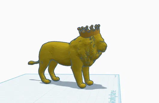 Mô hình in 3D Tượng Sư Tử Đội Vương Miện (Lion King) trang trí đẹp - Image 3